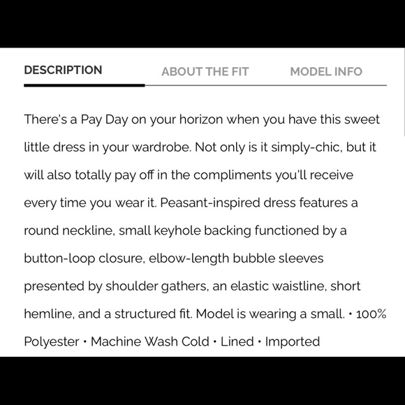 Red Dress Boutique Pay Day Dress *NWT* - Picture 5 of 6